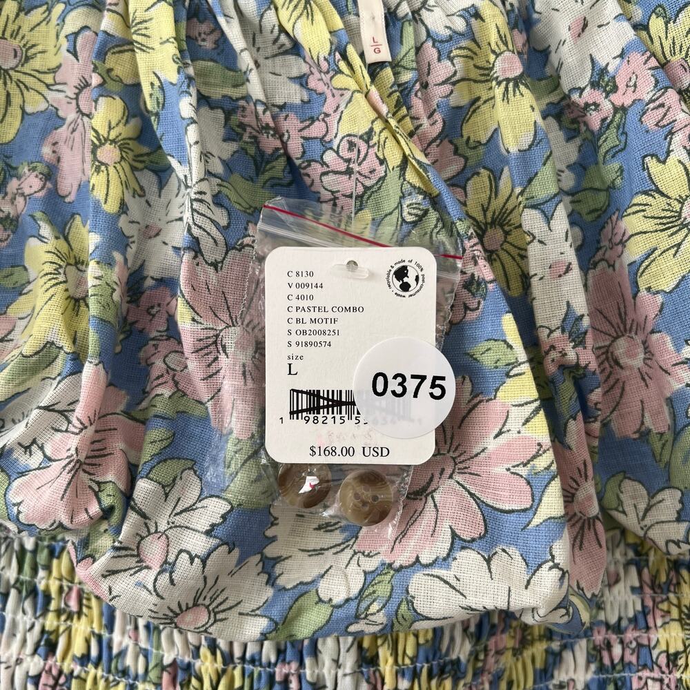 Free People Women's Lewis Maxi Dress Pastel Combo Multicolor Size L NWT - Picture 10 of 10